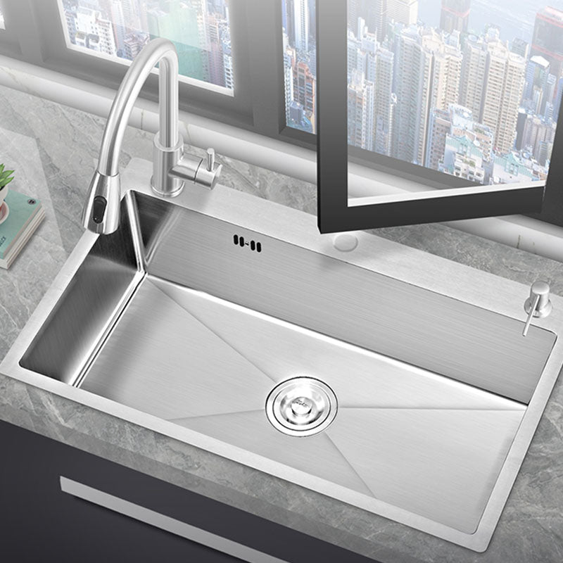 Modern Kitchen Sink Rectangular Water Purification Kitchen Sink 29.5"L x 17.7"W x 8.3"H Sink with Faucet Pull Out Faucet Clearhalo 'Home Improvement' 'home_improvement' 'home_improvement_kitchen_sinks' 'Kitchen Remodel & Kitchen Fixtures' 'Kitchen Sinks & Faucet Components' 'Kitchen Sinks' 'kitchen_sinks' 7357314