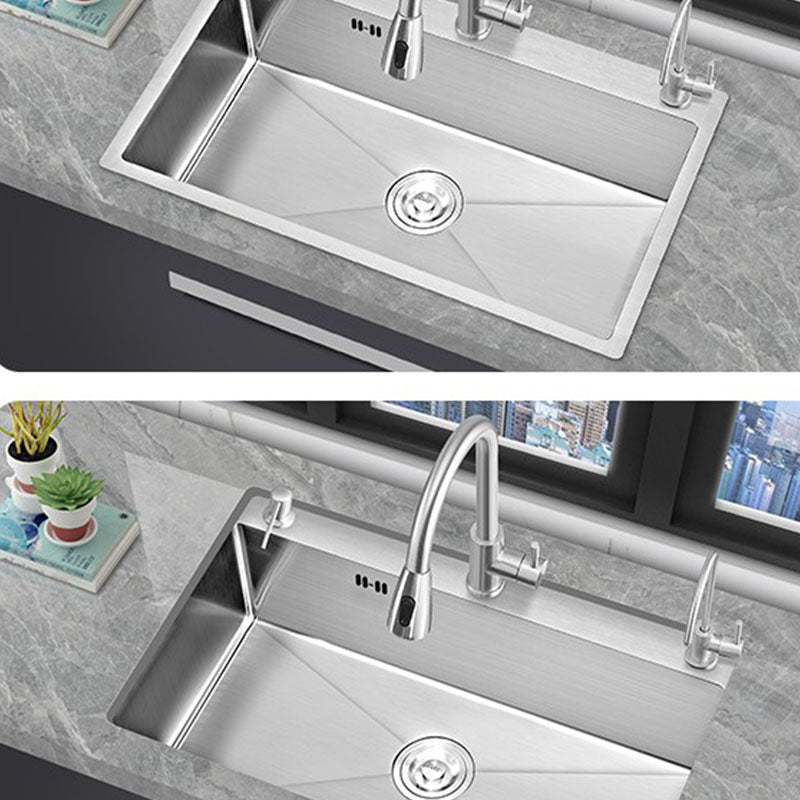 Modern Kitchen Sink Rectangular Water Purification Kitchen Sink Clearhalo 'Home Improvement' 'home_improvement' 'home_improvement_kitchen_sinks' 'Kitchen Remodel & Kitchen Fixtures' 'Kitchen Sinks & Faucet Components' 'Kitchen Sinks' 'kitchen_sinks' 7357319