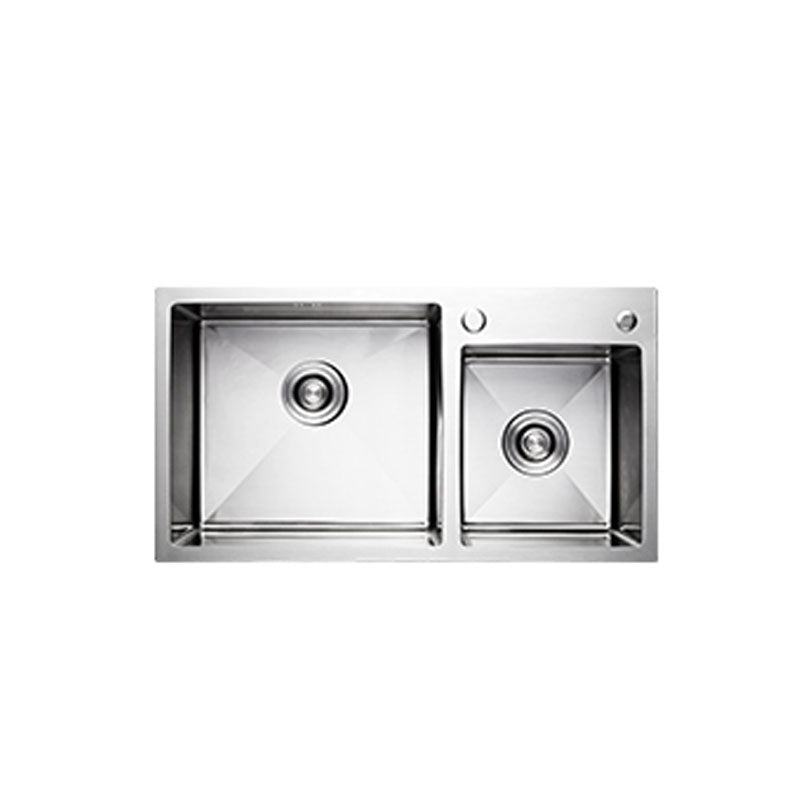 Modern Kitchen Bar Sink Stainless Steel with Basket Strainer Kitchen Sink Clearhalo 'Home Improvement' 'home_improvement' 'home_improvement_kitchen_sinks' 'Kitchen Remodel & Kitchen Fixtures' 'Kitchen Sinks & Faucet Components' 'Kitchen Sinks' 'kitchen_sinks' 7357343