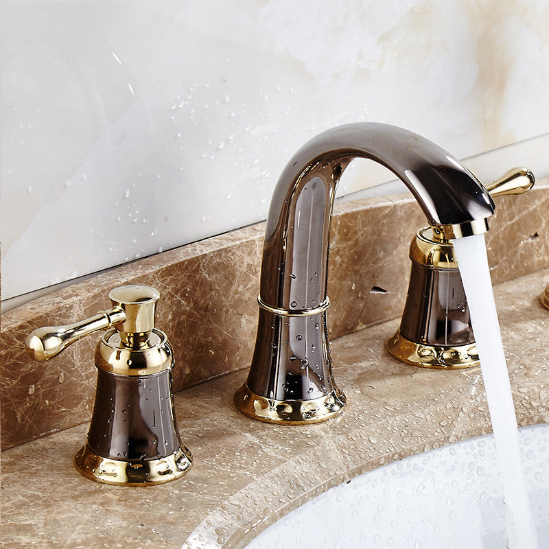 Contemporary Tub Faucet Deck Mounted Trim Bath Faucet Trim for Bathroom Clearhalo 'Bathroom Remodel & Bathroom Fixtures' 'Bathtub Faucets' 'bathtub_faucets' 'Home Improvement' 'home_improvement' 'home_improvement_bathtub_faucets' 7357382