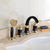Contemporary Tub Faucet Deck Mounted Trim Bath Faucet Trim for Bathroom Black-Gold Gooseneck Hand Shower Included Clearhalo 'Bathroom Remodel & Bathroom Fixtures' 'Bathtub Faucets' 'bathtub_faucets' 'Home Improvement' 'home_improvement' 'home_improvement_bathtub_faucets' 7357394