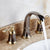 Contemporary Tub Faucet Deck Mounted Trim Bath Faucet Trim for Bathroom Gray-Gold Gooseneck Hand Shower Not Included Clearhalo 'Bathroom Remodel & Bathroom Fixtures' 'Bathtub Faucets' 'bathtub_faucets' 'Home Improvement' 'home_improvement' 'home_improvement_bathtub_faucets' 7357403