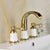 Contemporary Tub Faucet Deck Mounted Trim Bath Faucet Trim for Bathroom Gold-White Gooseneck Hand Shower Not Included Clearhalo 'Bathroom Remodel & Bathroom Fixtures' 'Bathtub Faucets' 'bathtub_faucets' 'Home Improvement' 'home_improvement' 'home_improvement_bathtub_faucets' 7357404