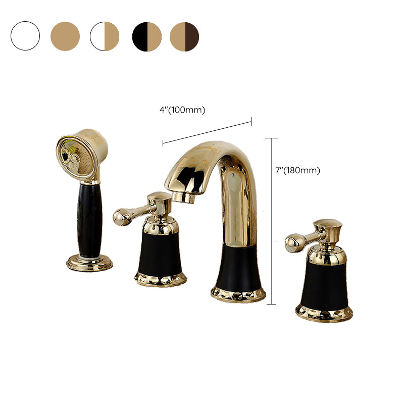 Contemporary Tub Faucet Deck Mounted Trim Bath Faucet Trim for Bathroom Clearhalo 'Bathroom Remodel & Bathroom Fixtures' 'Bathtub Faucets' 'bathtub_faucets' 'Home Improvement' 'home_improvement' 'home_improvement_bathtub_faucets' 7357414