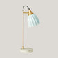 Pink/Sky Blue Ribbed Domed Table Light Modernism 1 Head Ceramics Desk Lamp with Gold Arm and Marble Base Clearhalo 'Lamps' 'Table Lamps' Lighting' 735747