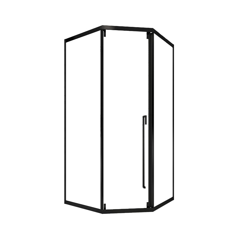 Transparent Shower Bath Door Scratch Resistant Satin Black Shower Doors 47.2"L x 39.3"W x 78.7"H Left Clearhalo 'Bathroom Remodel & Bathroom Fixtures' 'Home Improvement' 'home_improvement' 'home_improvement_shower_tub_doors' 'Shower and Tub Doors' 'shower_tub_doors' 'Showers & Bathtubs' 7358062