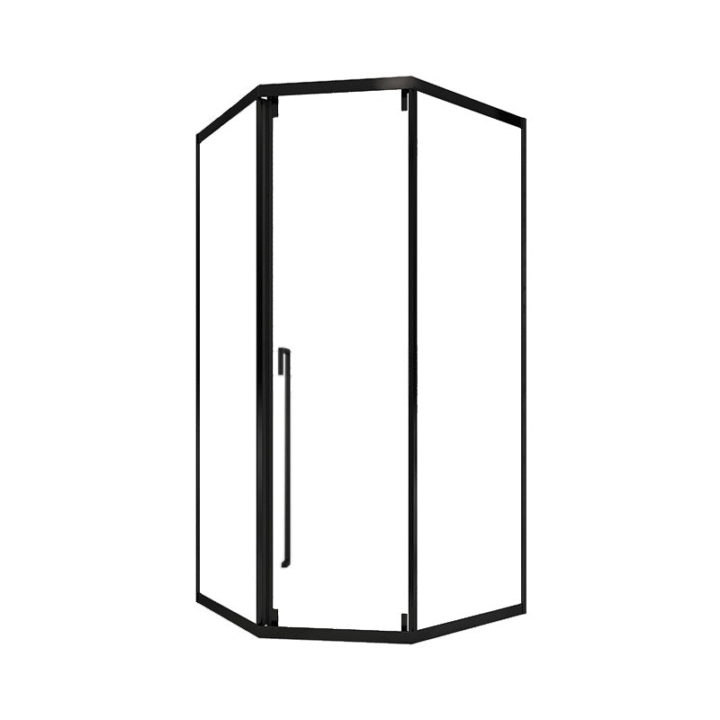 Transparent Shower Bath Door Scratch Resistant Satin Black Shower Doors Right Clearhalo 'Bathroom Remodel & Bathroom Fixtures' 'Home Improvement' 'home_improvement' 'home_improvement_shower_tub_doors' 'Shower and Tub Doors' 'shower_tub_doors' 'Showers & Bathtubs' 7358079