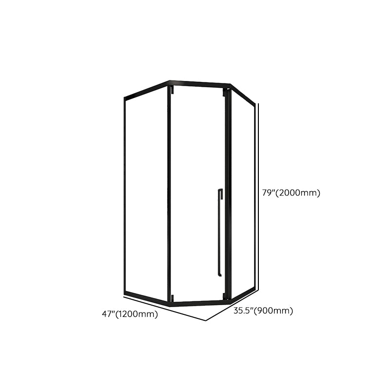 Transparent Shower Bath Door Scratch Resistant Satin Black Shower Doors Clearhalo 'Bathroom Remodel & Bathroom Fixtures' 'Home Improvement' 'home_improvement' 'home_improvement_shower_tub_doors' 'Shower and Tub Doors' 'shower_tub_doors' 'Showers & Bathtubs' 7358089