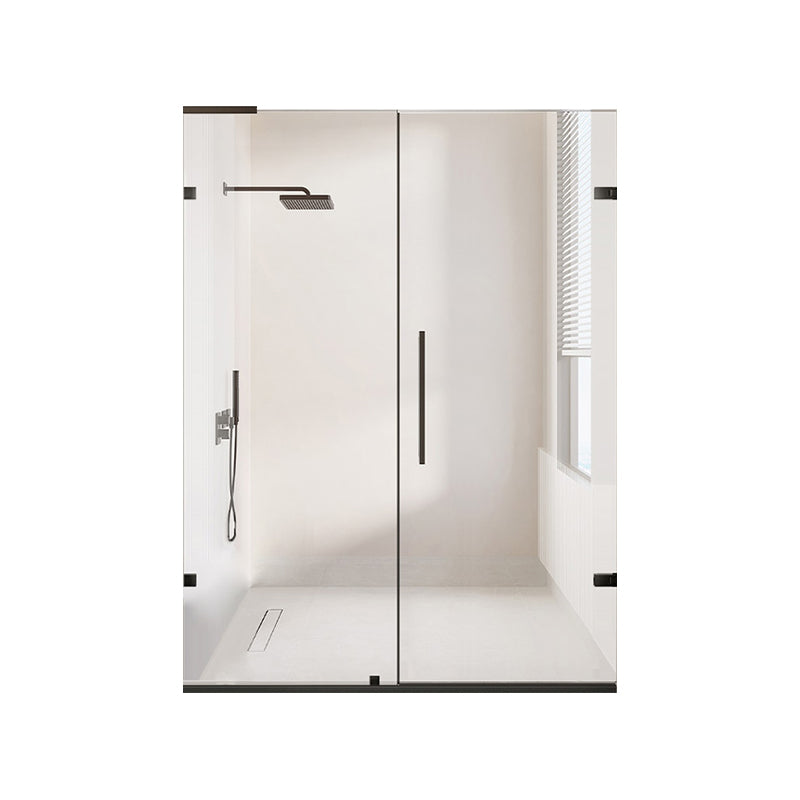 Laminated Glass Shower Bath Door Frameless Hinged Clear Shower Door 47"L x 79"H Right Clearhalo 'Bathroom Remodel & Bathroom Fixtures' 'Home Improvement' 'home_improvement' 'home_improvement_shower_tub_doors' 'Shower and Tub Doors' 'shower_tub_doors' 'Showers & Bathtubs' 7358092