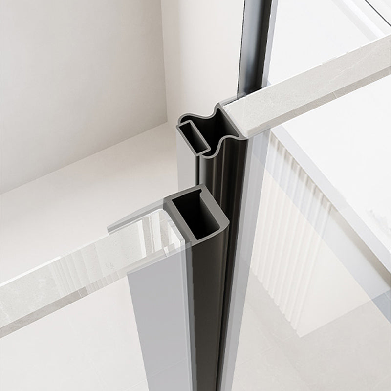 Laminated Glass Shower Bath Door Frameless Hinged Clear Shower Door Clearhalo 'Bathroom Remodel & Bathroom Fixtures' 'Home Improvement' 'home_improvement' 'home_improvement_shower_tub_doors' 'Shower and Tub Doors' 'shower_tub_doors' 'Showers & Bathtubs' 7358096