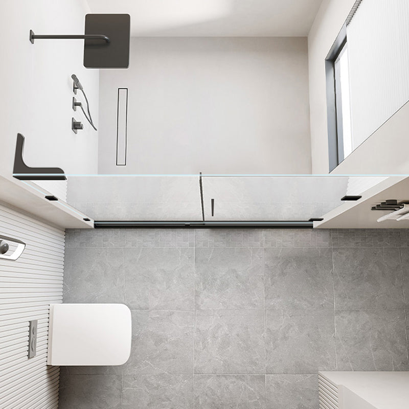 Laminated Glass Shower Bath Door Frameless Hinged Clear Shower Door Clearhalo 'Bathroom Remodel & Bathroom Fixtures' 'Home Improvement' 'home_improvement' 'home_improvement_shower_tub_doors' 'Shower and Tub Doors' 'shower_tub_doors' 'Showers & Bathtubs' 7358098