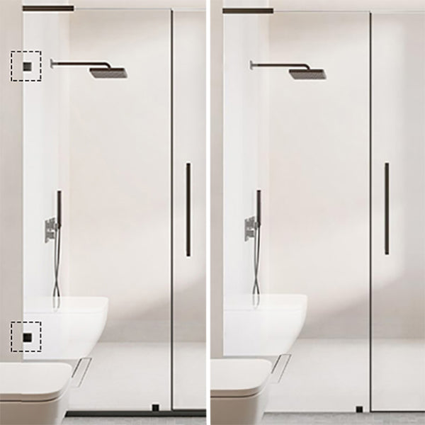 Laminated Glass Shower Bath Door Frameless Hinged Clear Shower Door Clearhalo 'Bathroom Remodel & Bathroom Fixtures' 'Home Improvement' 'home_improvement' 'home_improvement_shower_tub_doors' 'Shower and Tub Doors' 'shower_tub_doors' 'Showers & Bathtubs' 7358102