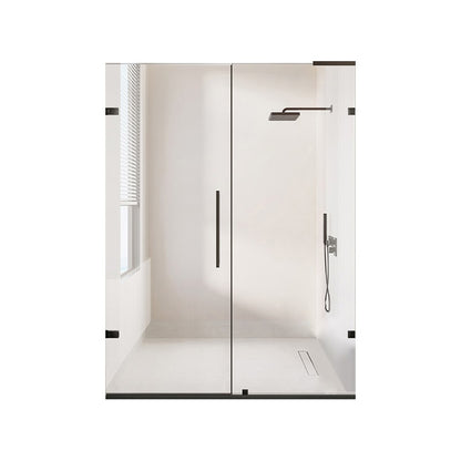 Laminated Glass Shower Bath Door Frameless Hinged Clear Shower Door Left Clearhalo 'Bathroom Remodel & Bathroom Fixtures' 'Home Improvement' 'home_improvement' 'home_improvement_shower_tub_doors' 'Shower and Tub Doors' 'shower_tub_doors' 'Showers & Bathtubs' 7358105