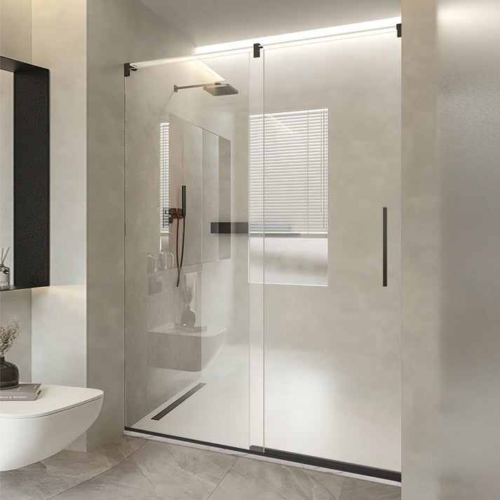 Semi-Frameless Single Sliding Shower Door Transparent Laminated Glass ...