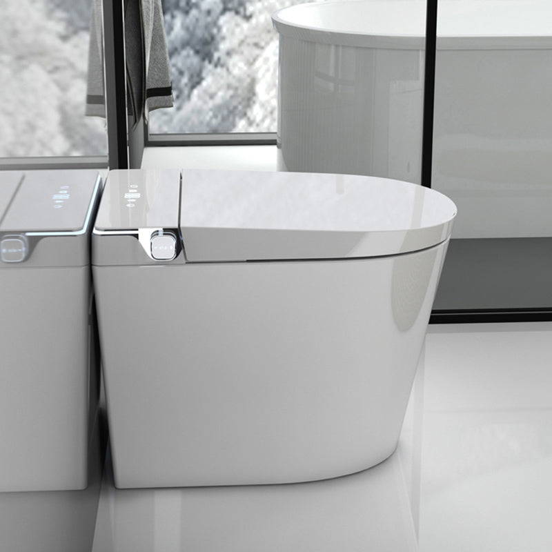 Simplicity Elongated All-in-One Bidet White Ceramic Smart Toilet Bidet with Heated Seat Clearhalo 'Bathroom Remodel & Bathroom Fixtures' 'Bidets' 'Home Improvement' 'home_improvement' 'home_improvement_bidets' 'Toilets & Bidets' 7358188