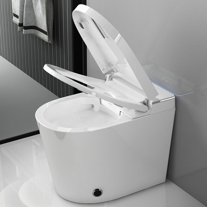 Simplicity Elongated All-in-One Bidet White Ceramic Smart Toilet Bidet with Heated Seat Clearhalo 'Bathroom Remodel & Bathroom Fixtures' 'Bidets' 'Home Improvement' 'home_improvement' 'home_improvement_bidets' 'Toilets & Bidets' 7358190