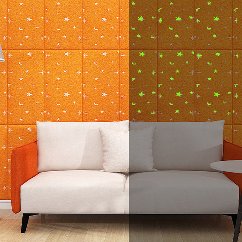 Fluffy Soft Bag Paneling Smooth Wall Interior Modern Plank Set of 1 Orange Luminous Style Clearhalo 'Flooring 'Home Improvement' 'home_improvement' 'home_improvement_wall_paneling' 'Wall Paneling' 'wall_paneling' 'Walls & Ceilings' Walls and Ceiling' 7359416