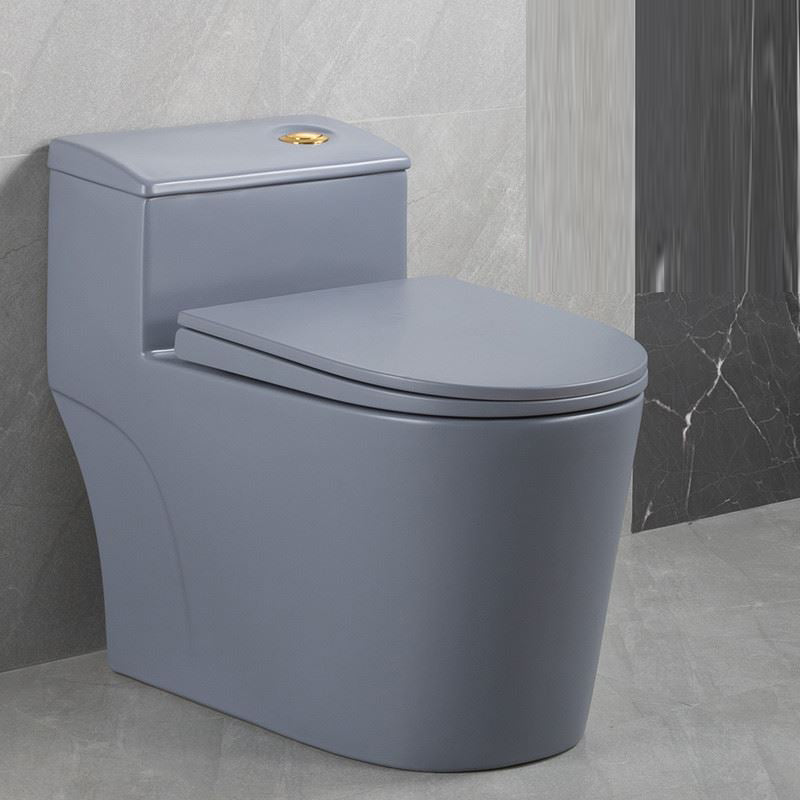 Traditional Siphon Jet Flush Toilet Slow Close Seat Included Urine Toilet for Bathroom Grey Clearhalo 'Bathroom Remodel & Bathroom Fixtures' 'Home Improvement' 'home_improvement' 'home_improvement_toilets' 'Toilets & Bidets' 'Toilets' 7359784