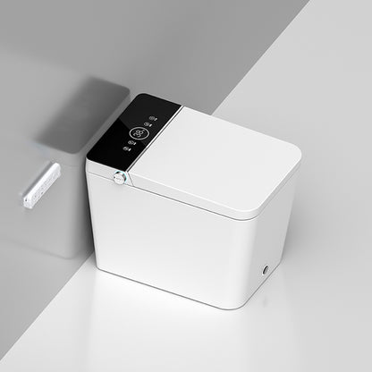 Modern Ceramic Flush Toilet Heated Seat Included Urine Toilet for Bathroom 15"L x 24"W x 17"H Black White 12" Clearhalo 'Bathroom Remodel & Bathroom Fixtures' 'Home Improvement' 'home_improvement' 'home_improvement_toilets' 'Toilets & Bidets' 'Toilets' 7359816