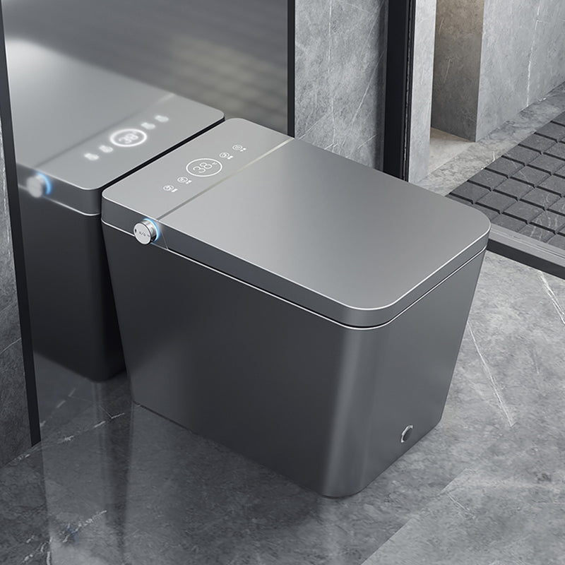 Modern Ceramic Flush Toilet Heated Seat Included Urine Toilet for Bathroom 15"L x 24"W x 17"H Grey 14" Clearhalo 'Bathroom Remodel & Bathroom Fixtures' 'Home Improvement' 'home_improvement' 'home_improvement_toilets' 'Toilets & Bidets' 'Toilets' 7359819