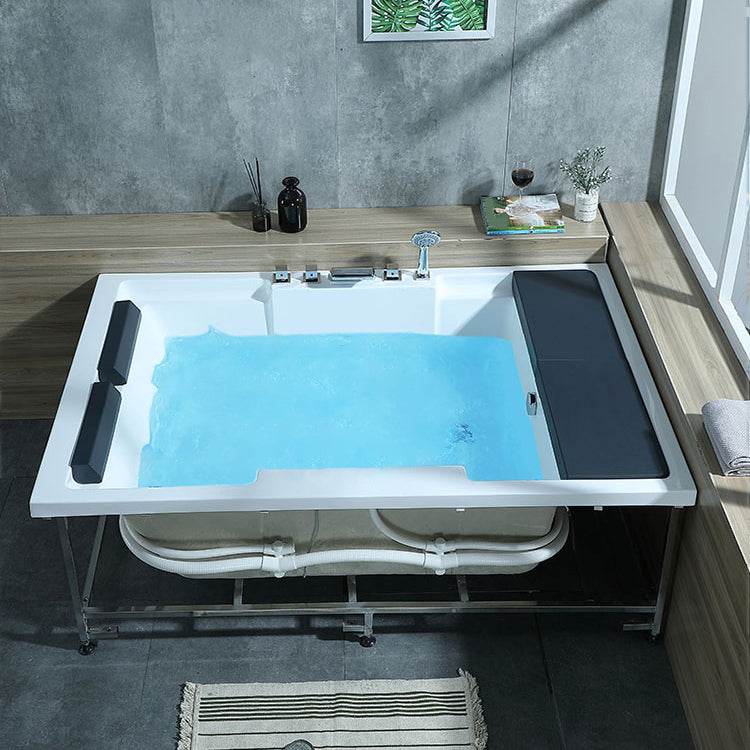Modern Style Rectangular Bath Acrylic Soaking Drop-in Bathtub Clearhalo 'Bathroom Remodel & Bathroom Fixtures' 'Bathtubs' 'Home Improvement' 'home_improvement' 'home_improvement_bathtubs' 'Showers & Bathtubs' 7359884
