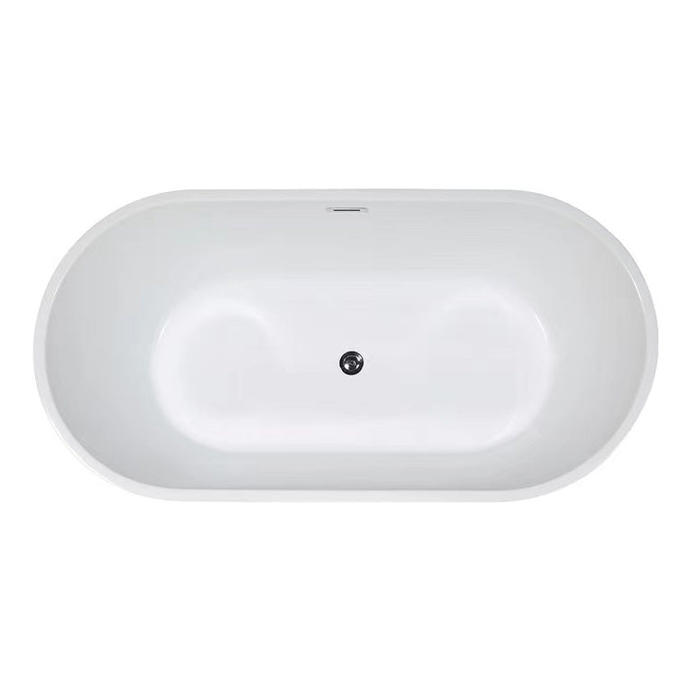 Antique Finish Soaking Bathtub Modern Back to Wall Oval Bath Tub Clearhalo 'Bathroom Remodel & Bathroom Fixtures' 'Bathtubs' 'Home Improvement' 'home_improvement' 'home_improvement_bathtubs' 'Showers & Bathtubs' 7359903
