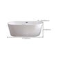 Antique Finish Soaking Bathtub Modern Back to Wall Oval Bath Tub Clearhalo 'Bathroom Remodel & Bathroom Fixtures' 'Bathtubs' 'Home Improvement' 'home_improvement' 'home_improvement_bathtubs' 'Showers & Bathtubs' 7359909