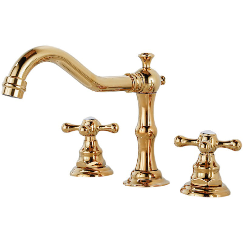 Industrial Wide Spread Bathroom Faucet 2 Cross Handles Lavatory Faucet Clearhalo 'bathroom_sink_faucets' 'Conjunta de Baño y Conjunta de Grifo' 'Coronamiento de Baño y Dispositivo de Baño' 'Grifo del lavabo del baño' 'Hogar' 'home_improvement' 'home_improvement_bathroom_sink_faucets' 'Mejoras para el hogar' 7360530