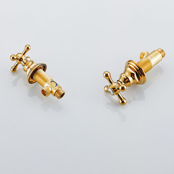 Industrial Wide Spread Bathroom Faucet 2 Cross Handles Lavatory Faucet Clearhalo 'bathroom_sink_faucets' 'Conjunta de Baño y Conjunta de Grifo' 'Coronamiento de Baño y Dispositivo de Baño' 'Grifo del lavabo del baño' 'Hogar' 'home_improvement' 'home_improvement_bathroom_sink_faucets' 'Mejoras para el hogar' 7360534
