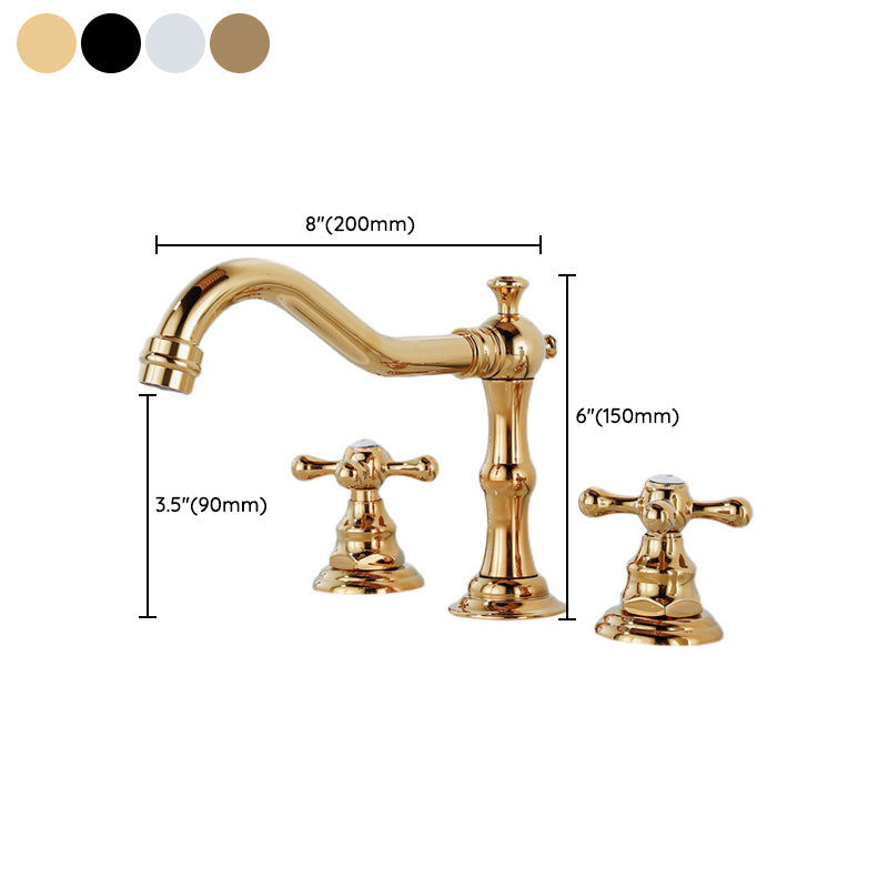 Industrial Wide Spread Bathroom Faucet 2 Cross Handles Lavatory Faucet Clearhalo 'bathroom_sink_faucets' 'Conjunta de Baño y Conjunta de Grifo' 'Coronamiento de Baño y Dispositivo de Baño' 'Grifo del lavabo del baño' 'Hogar' 'home_improvement' 'home_improvement_bathroom_sink_faucets' 'Mejoras para el hogar' 7360536