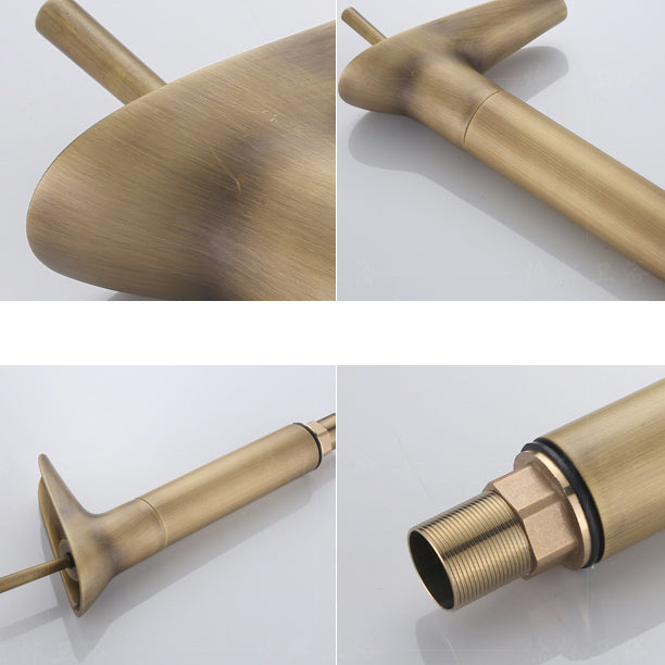 Country Wide Spread Bathroom Faucet Lever Vanity Sink Faucet Clearhalo 'bathroom_sink_faucets' 'Conjunta de Baño y Conjunta de Grifo' 'Coronamiento de Baño y Dispositivo de Baño' 'Grifo del lavabo del baño' 'Hogar' 'home_improvement' 'home_improvement_bathroom_sink_faucets' 'Mejoras para el hogar' 7360547