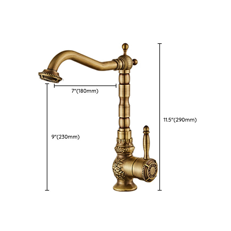 Brass Traditional Wide Spread Bathroom Faucet Lever Lavatory Faucet Clearhalo 'Bathroom Remodel & Bathroom Fixtures' 'Bathroom Sink Faucets' 'Bathroom Sinks & Faucet Components' 'bathroom_sink_faucets' 'Home Improvement' 'home_improvement' 'home_improvement_bathroom_sink_faucets' 7360586