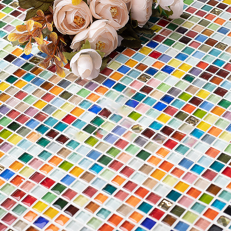 Glass Floor and Wall Tile Modern Simple Grid Floor and Wall Tile Clearhalo 'Floor Tiles & Wall Tiles' 'floor_tiles_wall_tiles' 'Flooring 'Home Improvement' 'home_improvement' 'home_improvement_floor_tiles_wall_tiles' Walls and Ceiling' 7360624