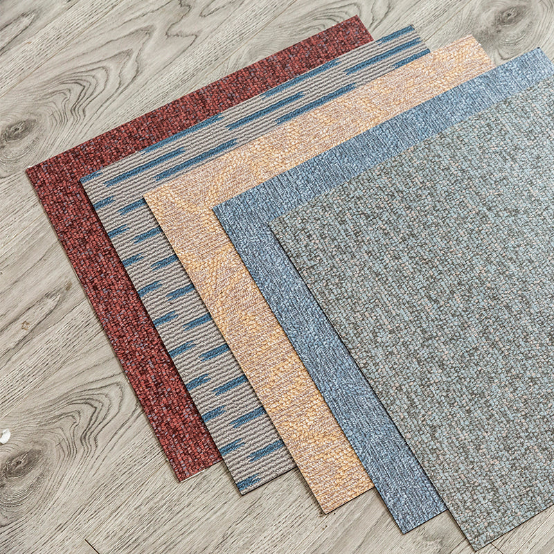 Square Plastic Floor Water Resistant Peel & Stick Floor Tile Floor Leather Clearhalo 'Flooring 'Home Improvement' 'home_improvement' 'home_improvement_vinyl_flooring' 'Vinyl Flooring' 'vinyl_flooring' Walls and Ceiling' 7360658