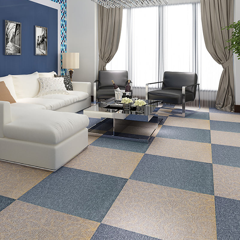 Square Plastic Floor Water Resistant Peel & Stick Floor Tile Floor Leather Blue Clearhalo 'Flooring 'Home Improvement' 'home_improvement' 'home_improvement_vinyl_flooring' 'Vinyl Flooring' 'vinyl_flooring' Walls and Ceiling' 7360660