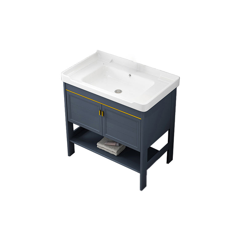Glam Bathroom Sink Vanity Freestanding Single-Sink Bathroom Vanity Set Bathroom Vanity 32"L x 19"W x 33"H Clearhalo 'Bathroom Remodel & Bathroom Fixtures' 'Bathroom Vanities' 'bathroom_vanities' 'Home Improvement' 'home_improvement' 'home_improvement_bathroom_vanities' 7360900