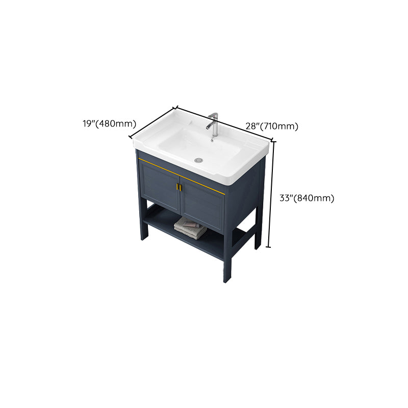 Glam Bathroom Sink Vanity Freestanding Single-Sink Bathroom Vanity Set Clearhalo 'Bathroom Remodel & Bathroom Fixtures' 'Bathroom Vanities' 'bathroom_vanities' 'Home Improvement' 'home_improvement' 'home_improvement_bathroom_vanities' 7360908