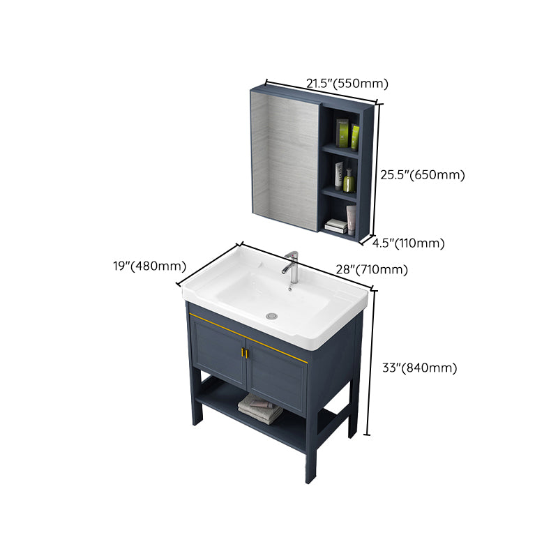 Glam Bathroom Sink Vanity Freestanding Single-Sink Bathroom Vanity Set Clearhalo 'Bathroom Remodel & Bathroom Fixtures' 'Bathroom Vanities' 'bathroom_vanities' 'Home Improvement' 'home_improvement' 'home_improvement_bathroom_vanities' 7360918