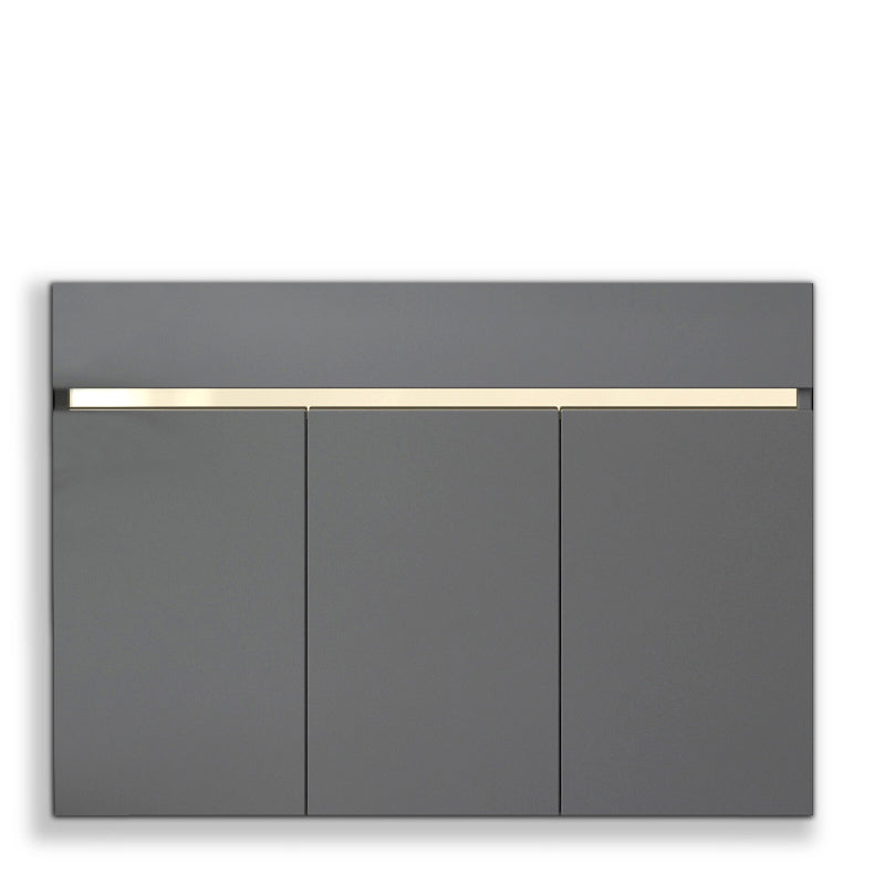 Wall Mount Glam Bath Vanity Gray Ceramic Single-Sink Rectangular Vanity Set Clearhalo 'Bathroom Remodel & Bathroom Fixtures' 'Bathroom Vanities' 'bathroom_vanities' 'Home Improvement' 'home_improvement' 'home_improvement_bathroom_vanities' 7360935