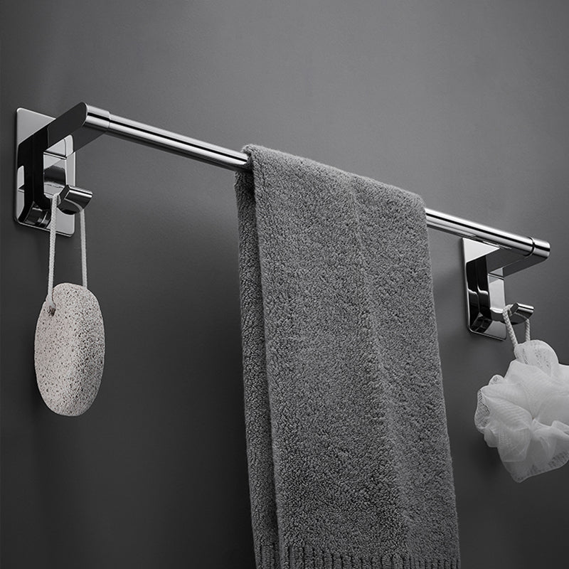 Polished Chrome Bathroom Accessory Set Modern Bath Shelf Anti-rust Clearhalo 'Bathroom Hardware Sets' 'Bathroom Hardware' 'Bathroom Remodel & Bathroom Fixtures' 'bathroom_hardware_sets' 'Home Improvement' 'home_improvement' 'home_improvement_bathroom_hardware_sets' 7361034