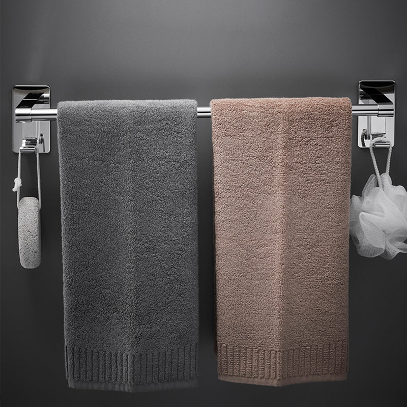 Polished Chrome Bathroom Accessory Set Modern Bath Shelf Anti-rust Clearhalo 'Bathroom Hardware Sets' 'Bathroom Hardware' 'Bathroom Remodel & Bathroom Fixtures' 'bathroom_hardware_sets' 'Home Improvement' 'home_improvement' 'home_improvement_bathroom_hardware_sets' 7361036