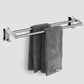 Polished Chrome Bathroom Accessory Set Modern Bath Shelf Anti-rust Double Bars Towel Bar (24"L) Clearhalo 'Bathroom Hardware Sets' 'Bathroom Hardware' 'Bathroom Remodel & Bathroom Fixtures' 'bathroom_hardware_sets' 'Home Improvement' 'home_improvement' 'home_improvement_bathroom_hardware_sets' 7361046