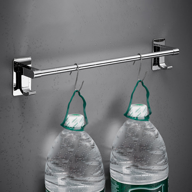 Polished Chrome Bathroom Accessory Set Modern Bath Shelf Anti-rust Clearhalo 'Bathroom Hardware Sets' 'Bathroom Hardware' 'Bathroom Remodel & Bathroom Fixtures' 'bathroom_hardware_sets' 'Home Improvement' 'home_improvement' 'home_improvement_bathroom_hardware_sets' 7361048