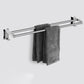 Polished Chrome Bathroom Accessory Set Modern Bath Shelf Anti-rust Double Bars Towel Bar (31"L) Clearhalo 'Bathroom Hardware Sets' 'Bathroom Hardware' 'Bathroom Remodel & Bathroom Fixtures' 'bathroom_hardware_sets' 'Home Improvement' 'home_improvement' 'home_improvement_bathroom_hardware_sets' 7361049