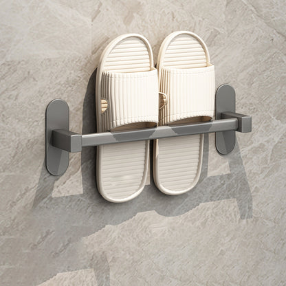 Grey Bathroom Accessory Set Modern 1/2 - Piece Bath Shelf Anti-rust 12" Clearhalo 'Bathroom Hardware Sets' 'Bathroom Hardware' 'Bathroom Remodel & Bathroom Fixtures' 'bathroom_hardware_sets' 'Home Improvement' 'home_improvement' 'home_improvement_bathroom_hardware_sets' 7361054