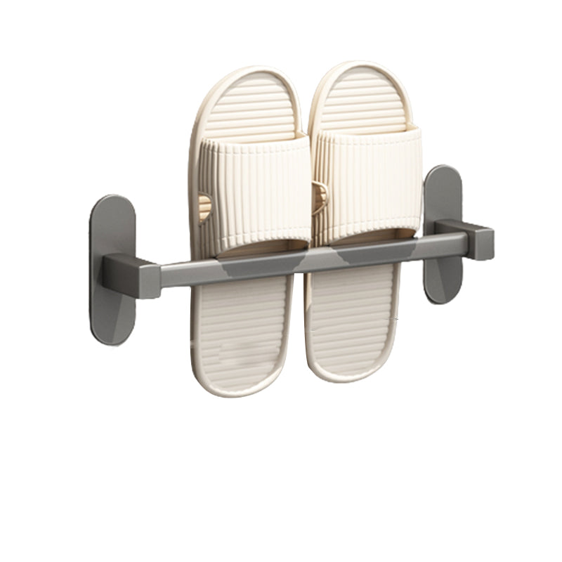 Grey Bathroom Accessory Set Modern 1/2 - Piece Bath Shelf Anti-rust Clearhalo 'Bathroom Hardware Sets' 'Bathroom Hardware' 'Bathroom Remodel & Bathroom Fixtures' 'bathroom_hardware_sets' 'Home Improvement' 'home_improvement' 'home_improvement_bathroom_hardware_sets' 7361062