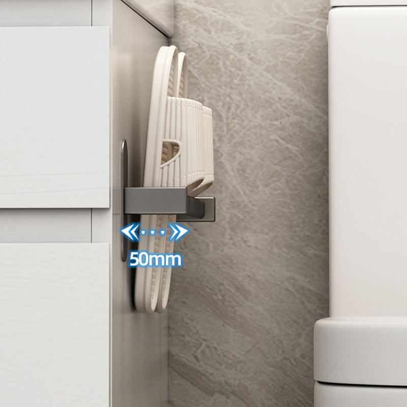 Grey Bathroom Accessory Set Modern 1/2 - Piece Bath Shelf Anti-rust Clearhalo 'Bathroom Hardware Sets' 'Bathroom Hardware' 'Bathroom Remodel & Bathroom Fixtures' 'bathroom_hardware_sets' 'Home Improvement' 'home_improvement' 'home_improvement_bathroom_hardware_sets' 7361064