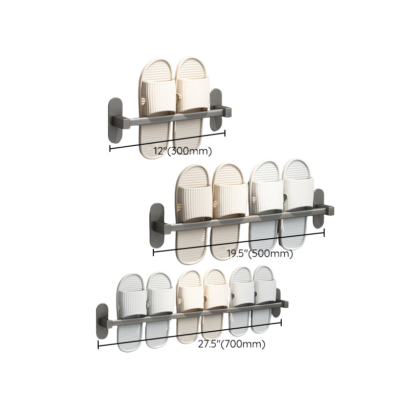 Grey Bathroom Accessory Set Modern 1/2 - Piece Bath Shelf Anti-rust Clearhalo 'Bathroom Hardware Sets' 'Bathroom Hardware' 'Bathroom Remodel & Bathroom Fixtures' 'bathroom_hardware_sets' 'Home Improvement' 'home_improvement' 'home_improvement_bathroom_hardware_sets' 7361069