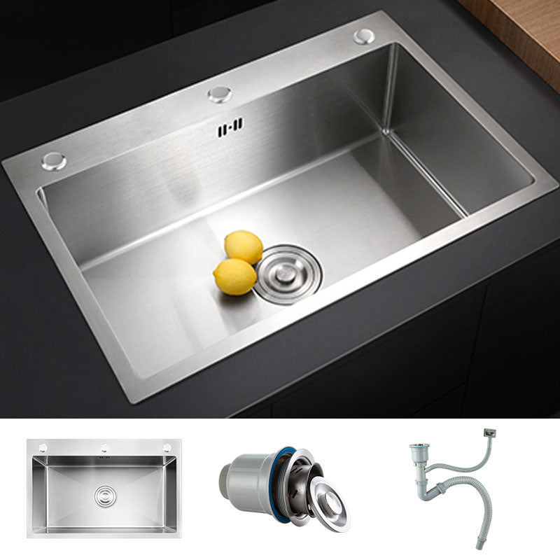 Modern Workstation Ledge Stainless Steel with Faucet and Soap Dispenser Prep Station Sink Only None Clearhalo 'Home Improvement' 'home_improvement' 'home_improvement_kitchen_sinks' 'Kitchen Remodel & Kitchen Fixtures' 'Kitchen Sinks & Faucet Components' 'Kitchen Sinks' 'kitchen_sinks' 7361629