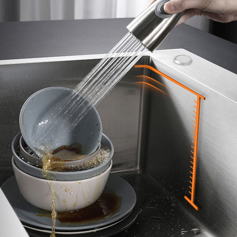 Modern Workstation Ledge Stainless Steel with Faucet and Soap Dispenser Prep Station Clearhalo 'Home Improvement' 'home_improvement' 'home_improvement_kitchen_sinks' 'Kitchen Remodel & Kitchen Fixtures' 'Kitchen Sinks & Faucet Components' 'Kitchen Sinks' 'kitchen_sinks' 7361632